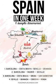 the spanish language map for spain in one week