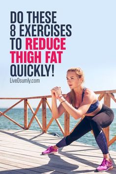 Learn the secret to lose fat from your thighs quickly. Follow these 8 thigh exercises and it is entirely possible to slim thighs and lose weight from your thighs - be it fat or muscle. #fitness Losing Belly Fat Diet, Lose Belly Fat