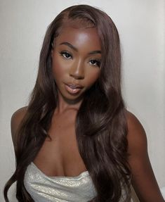 Brown Hair Color Swatches, Hair Color Swatches Shades, Sew In Brown Hair, Brown Hair Sew In, Rich Brown Hair Color, Brown Hair Dark Skin, Hair Color For Tan Skin, Brown Hair Dark, Rich Chocolate Brown Hair