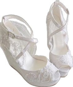 Open Toe Wedge Sandals For Wedding, Elegant Summer Wedding Wedge Sandals, Elegant Open Toe Wedge Sandals For Wedding, White Wedge Sandals For Wedding, White Wedge Heel Sandals For Wedding, Elegant White Wedding Shoes For Beach, Elegant White Beach Wedding Shoes, Elegant White Wedding Shoes For Beach Wedding, Elegant White Wedge Sandals For Wedding