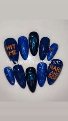 HIT ME HARD AND SOFT  Inspire Billie Eilish Nails  Can be modified Nail Ideas Billie Eilish, Billie Nails Ideas, Billie Eilish Nails Hit Me Hard And Soft, Billie Eilish Acrylic Nails, Billie Eilish New Album 2024, Billie Eilish Themed Nails, Hit Me Hard And Soft Billie Eilish Nails, Billie Eilish Hit Me Hard And Soft Nails, Hmhas Billie Nails