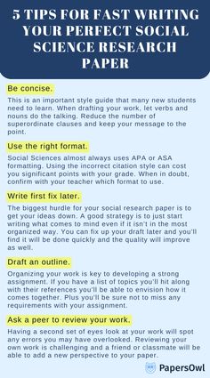 the five tips for writing your perfect social science research paper