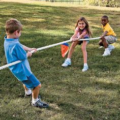 Tug Of War - OrientalTrading.com Field Day Games, Sports Games For Kids, Outside Games, Fun Outdoor Games, Star Wars Birthday Party, Beach Games, Children Playing, Star Wars Birthday, Camping Games