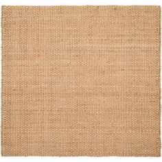 an area rug made out of jute