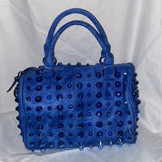 Never Worn Blue Bags, Blue And Silver, Color Blue, Bag Lady, Handbags, Silver, Women Shopping, Fashion Tips, Fashion Trends