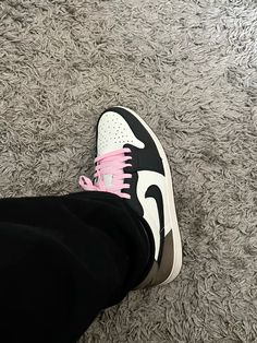 with some pink laces Pink