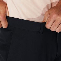 Whether you step into the office or step out on the weekend, JM Haggar dress pants, fit your needs perfectly. You'll love the look and classic color options as much as you'll appreciate the feel of the premium fabric and flexible waistband.Features: 4-Way Stretch Fabric, Super Flex Waistband flexes up to 2", Permanent CreasePockets: 2 off seam front pockets, 2 double welt button-through back pocketsBlind HemFront Style: Flat FrontFeatures: Stretch FabricClosure Type: ZipperFit: Slim FitPockets:… Classic 4-way Stretch Pants With 5-inch Inseam, Business Casual Bottoms With Hidden Pockets And Flat Front, Workwear Bottoms With Hidden Pockets And Flat Front, Fitted Solid Color Work Pants With Hip Pockets, Stretch Flat Front Workwear Bottoms, Business Stretch Solid Dress Pants, Stretch Solid Work Pants For Business Casual, Stretch Solid Color Work Pants For Business Casual, Business Stretch Dress Pants