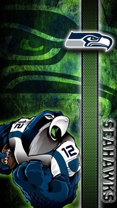 the seattle football team is depicted in this poster