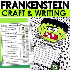 frankenstein craft and writing activity for halloween