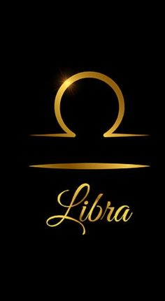 the name libra on a black background with gold lettering and an image of a ring