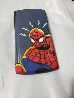 an image of a cell phone case with spiderman on it