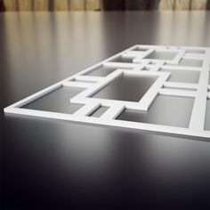 a table that has some kind of maze on it