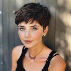 Flattering Pixie Haircuts for Round Faces: Stylish and Chic Round Face Very Short Hair, Pixie On Round Face, Pixie For Thick Hair Round Face, Pixie Thick Hair Round Face, Feminine Pixie Haircut Round Faces, Pixie Cut For Round Face Plus Size, Pixie Cut Round Face, Edgy Pixie Haircuts, Pixie Haircut For Round Faces