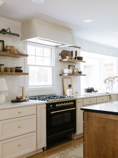 the kitchen is clean and ready to be used as a place for cooking or baking