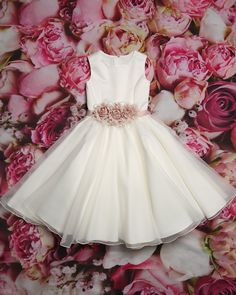 Rose Belt, Bridal Entourage, Dress Designs For Girls, Flower Girl Gown, Pink Wedding Inspiration, Evening Gowns With Sleeves, Ball Skirt, Blush Bridesmaid Dresses, Kids Frocks Design