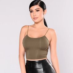 Bungee Strap Cropped Tank 95% Rayon 5% Spandex Fashion Nova Tops, Tops Fashion, Cropped Top, Crop Tank, Fashion Tops, Women Fashion, Fashion Nova, Camisole Top, Women's Fashion