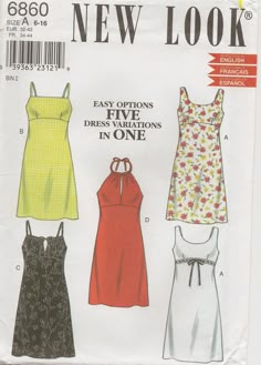 a new look sewing pattern for women's dresses