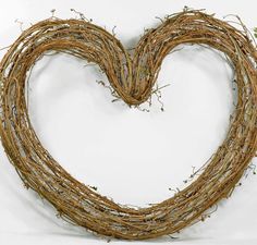 Handmade Large 26 Grapevine Heart Wreath Grapevine Heart Wreath, Heart Wreath Form, Bouquet Succulent, Heart Shaped Wreath, Cotton Decor, Table Centerpiece Decorations, Hawaii Destination Wedding, Candle Types, Cotton Wreath