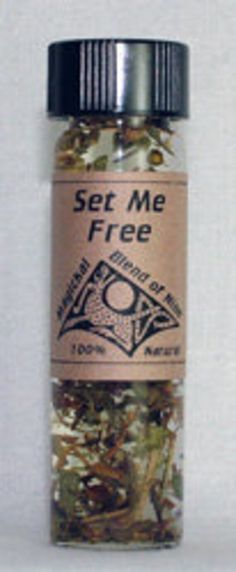 SET ME FREE: Release yourself from any situation or circumstance, bring release from grief, bad dreams, stress, anger (or any unwanted emotion), especially good for bringing final closure to a relationship. 100% Natural Made with herbs and essential oils 2 Drams Magickal Blend of Nine Since ancient times the use of oils and herbs for their their powers to align energies for love, health, peace and prosperity and more have been passed down to us.  Our magickal oils can be used for dressing candle Magical Women, Fragrance Ingredients, Magick Spells, Bad Dreams, Spells Witchcraft, Set Me Free, Perfume Oils, Ancient Times, Smell Good