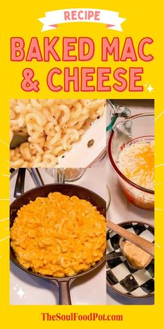 the recipe for baked macaroni and cheese is shown