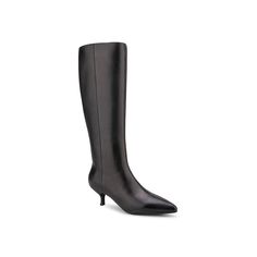 Aerosoles-Loano Boot Get a leg-lengthening look by donning the Loano boot from Aerosoles. Be it the sleek pointy toe, double zipper technology, OrthoLite AeroFly footbed, the traction sole, or the kitten heel, this boot can never go unnoticed. Click here for Boot Measuring Guide. Kitten Heel, Black Leather Boots, Kitten Heels, Click Here, Black Leather, Sleek, Technology, Zipper, Boots