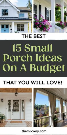 [object Object] Small Porch Ideas On A Budget, Narrow Front Porch Ideas, Side Porch Ideas, Small Porch Decor, Small Back Porches, Front Porch Seating, Small Porch Ideas, Front Porch Bench