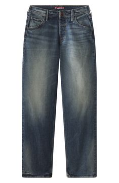 These comfortably broken-in jeans are cut for comfort from soft, low-stretch denim in a relaxed straight-leg fit. Zip fly with button closure Five-pocket style 98% cotton, 2% elastane Machine wash, tumble dry Imported Everyday Medium Wash Jeans With Welt Pockets, Faded Cropped Jeans With Straight Hem, Relaxed Fit Jeans With Welt Pockets In Rigid Denim, Dark Wash Jeans With Welt Pockets And Straight Hem, Dark Wash Relaxed Fit Cropped Jeans, Relaxed Fit Cropped Jeans In Dark Wash, Straight Jeans With Welt Pockets For Everyday, Dark Wash Relaxed Fit Cropped Jeans With Five Pockets, Faded Jeans With Straight Hem And Five Pockets