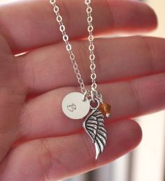 Guardian Angel Necklace, Angel Wing Necklace, Small Angel Wing Necklace, Remembrance Necklace, Baby Guardian Angel Necklace, Baby Memorial, Small Angel, Angel Wing Necklace, Angel Necklace, Silver Wings, Remembrance Gifts, Memorial Necklace, Wing Necklace