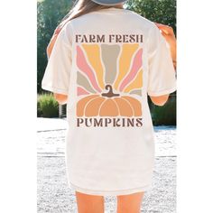 Get into the festive spirit this season with our adorable retro pumpkin shirt! Perfect for celebrating Thanksgiving or enjoying a cozy fall day, this cute fall shirt features a vibrant design that showcases the charm of pumpkin season. Whether you're heading to a pumpkin patch or hosting a Halloween party, our retro Halloween tee is a delightful choice. It's not just a shirt; it's a fun way to show off your love for autumn and all its festivities. This retro pumpkin shirt also makes a fantastic Retro Graphic Print Tops For Fall, Cute White Tops For Fall, Cute Orange Fall Tops, Cute Orange Fall Top, Cute Orange Tops For Fall, Cute Orange Top For Fall, Vintage Orange Fall Tops, Trendy Fall Short Sleeve Shirt, Trendy Graphic Print Shirt For Fall