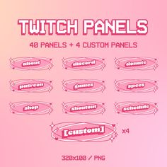 a bunch of pink stickers with the words,'switch panels'on them