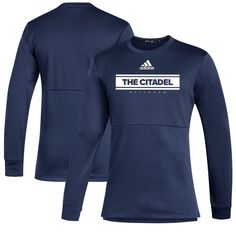 The adidas Navy Citadel Bulldogs Team Issue Poly Pullover Sweatshirt is the perfect way to show your support for the Citadel Bulldogs. Made from a durable recycled polyester and polyester blend, this midweight sweatshirt is ideal for moderate temperatures. Rib-knit cuffs, collar, and hem ensure a comfortable fit, while screen-printed graphics proudly display your Citadel Bulldogs pride. Whether you're cheering on the Bulldogs at the game or showing support around town, this sweatshirt is a must- Bulldog Sweatshirt, Adidas Navy, The Citadel, Flannel Pajama Pants, Mens Adidas, Adidas Sweatshirt, Fleece Sweater, Quarter Zip Pullover, Full Zip Hoodie