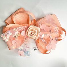 #10 Handmade With Love Beautiful, Elegant Hair Bow To Wear At Any Event And Any Day. Great For Toddlers To Big Girls. Buy More And Save More. Disney Princess Hair, Disney Princess Hair Bows, Princess Hair Bows, Girls Hair Bow, Princess Hair, Elegant Hair, Bow Hair Accessories, Kids Hair Accessories, Girl Hair Bows