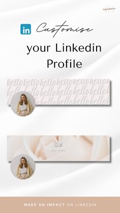 the front and back cover of an email postcard for linkedin's profile