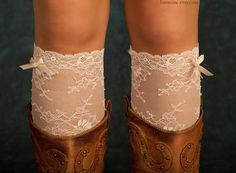 Perfect accessory for your boots. One size fits most. Made from stretch soft lace with satin bow embellishment. Please convo me if you have any special requests for a different color. Handmade and shipped from a SMOKE FREE / PET FREE HOME Care: hand wash - lay flat to dry. WANT MORE? Please Lace Boot Cuffs, Lace Boot Socks, Lace Leg Warmers, Boot Cuff, Boot Toppers, Boot Cuffs, Boot Socks, Looks Style