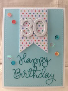 a birthday card with the number 30 on it