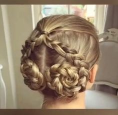 Top pony with double French braid buns Sweethearts Hair Design, French Braid Buns, Double French Braids, School Hairstyles, Princess Hairstyles, Braided Bun, Kids Braided Hairstyles, Twist Braids, Toddler Hair