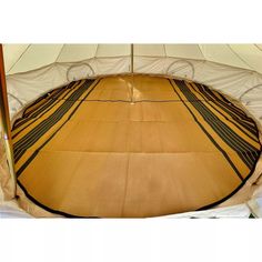 16' 5M Striped Bell Tent Floor Matting Cover Bell Tent Interior, Retreat Space, Canvas Bell Tent, Bell Tents, Tent Material, Tent Poles, Pipe And Drape, Bell Tent, Linen Chair