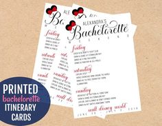 two printable valentine's day party game cards with hearts and the names of each card