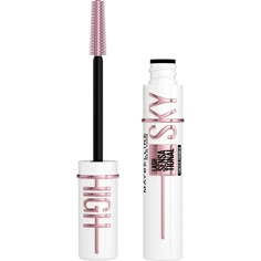 Lash Sensational Sky High Tinted Primer Lash Serum, Maybelline's 1st tinted primer for extreme length + care. Sky High impact amplified. This length and volume mascara primer serum lengthens, thickens, and cares for lashes. This mascara serum primer is infused with Ceramide and Vitamin B5 which conditions lashes that feel softer after 4 weeks of daily use. When worn with mascara, 90% saw ultra-lengthened lashes. Up to 1.5x the volume vs. Sky High washable mascara alone. Directions: Use before ma Tinted Primer, Sky High Mascara, Mascara Maybelline, Maybelline Mascara, Eyelash Primer, Lash Sensational, Maybelline Lash Sensational, Mascara Primer, Maybelline Makeup