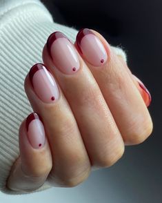 Fall in Love with November Nails: 20 Must-Try Trends French Mani Color, Geeky Nails, Oxblood Nails, Biab Nail, Kutek Disney, November Nails, Smink Inspiration