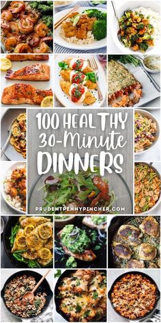 Make a healthy dinner in 30 minutes or less with one of these these 30 minute healthy dinner recipes. These quick and easy dinners are perfect for weight loss and busy weeknights. From healthy chicken breast recipes to vegetarian dinners, there are plenty of healthy recipes to choose from. 30 Minute Dinner Recipes, Healthy Chicken Breast Recipes, Cheap Healthy Dinners, Fast Healthy Dinner, Quick Easy Healthy Meals, Plats Healthy, 30 Minute Dinners, Quick Healthy Dinner, Healthy Chicken Breast