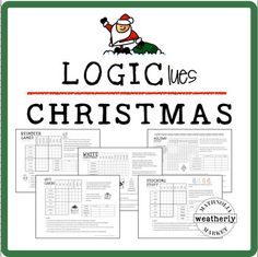 the log christmas worksheet is shown in red and green, with text that reads log