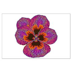 an image of a flower with purple and orange flowers in the center, on a white background