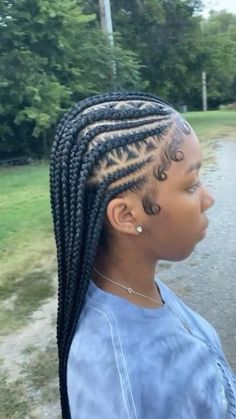 On The Scalp Braids, Fungi Braids, Cornrows With Knotless Box Braids, Cornrow With Box Braids In The Back, Feedin Braids With Knotless, Fulani Braids With Design, Brown Headband