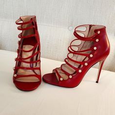 Gucci Heels, Red, Size 10. These Beautiful Shoes Were Only Worn Once. Gucci Heels, Heels Red, Shoes Gucci, Gucci Shoes, Beautiful Shoes, Red Color, Shoes Women Heels, Limited Time, Shoes Heels