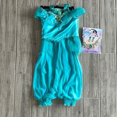 Brand New Never Worn! Disney Jasmine Costume, Disney Jasmine, Disney Costumes, Kids Costumes, Blue Green, Color Blue, Size 6, Brand New, Disney