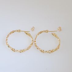 "These gold hoop earrings were made as a special order for R, a special client of mine. She was inspired by a ring I made and was asking for a large hoop earrings. She knew exactly what she wanted; 14k gold earrings - the weight, the size, the type of closure....It is easy and hard at the same time to work with someone who knows what she wants, but the result came out beautiful. I think these gold hoop earrings are gorgeous and very special Despite their apparent size, they are gentle yet heard Earrings Gold Hoops, Hoop Earrings Large, Beautiful Wedding Rings, Yellow Gold Earrings, Hoop Earrings Gold, Ruby Earrings, Large Hoop Earrings, Yellow Gold Earring, 14k Gold Ring