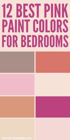 popular bedroom pink paint colors Bedrooms With Pink Walls, Pink Shades For Bedroom, Bedroom Colors Pink, Aesthetic Paint Colors For Bedroom, Colors That Compliment Pink, Bright Pink Paint Colors, Pink Wall Color Bedroom, Girl Bedroom Paint, Pink Bedroom Colors