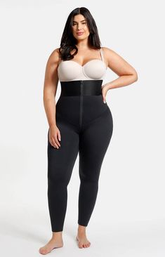 PowerConceal™ Eco-comfort Leggings | Sustainable Leggings | Shapellx Versatile Tight Nylon Bottoms, Sporty Fitted Bottoms With Zipper Closure, High Waist Stretch Leggings With Zipper Closure, Apple Body Shape, Shaping Bodysuit, Best Places To Shop, Tummy Shaper, Apple Body Shapes, Pear Body Shape