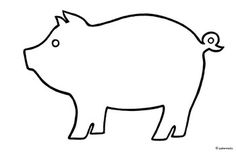 a black and white drawing of a pig